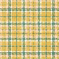 Modern Seamless Tartan in Muted Light Mustard tones Textile Design vector