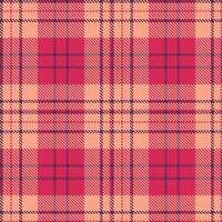 Vivid Grape and Neon Light Salmon Seamless Tartan Textile Design vector