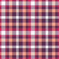 Rich Grape Seamless Tartan with Muted Lipstick accents Textile Design vector