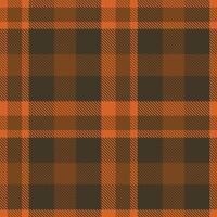Iridescent Rusty Orange Seamless Tartan with Muted Milk Chocolate accents Textile Design vector