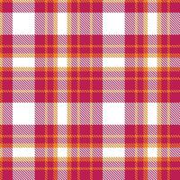 Warm Pumpkin Seamless Tartan with Cool Raspberry accents Textile Design vector