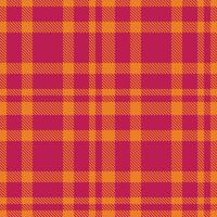 Pale Pumpkin and Bright Raspberry Seamless Tartan Textile Design vector