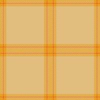 Modern Deep Squash Seamless Tartan Textile Design vector