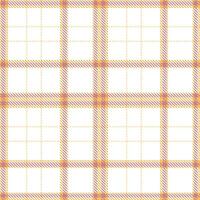 Cool Butterscotch and Iridescent White Seamless Tartan Textile Design vector