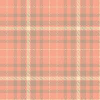 Muted Light Salmon and Cool Mushroom Seamless Tartan Textile Design vector