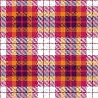 Modern Seamless Tartan in Vivid Raspberry tones Textile Design vector