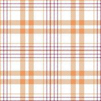 Deep White and Iridescent Peach Seamless Tartan Textile Design vector