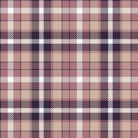 Modern Seamless Tartan in Soft Eggplant tones Textile Design vector