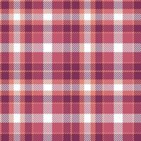 Modern Seamless Tartan in Metallic Peachy Pink tones Textile Design vector