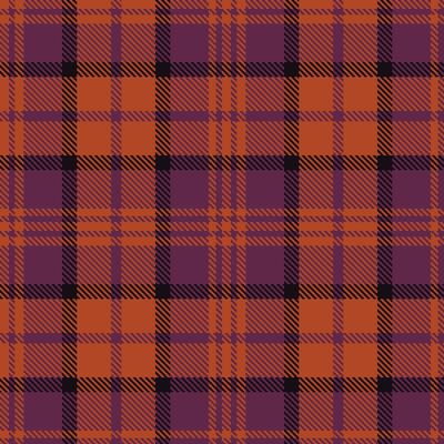 Cool Rust Seamless Tartan with Pale Grape accents Textile Design