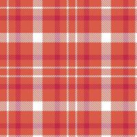 Modern Seamless Tartan in Pastel Pale Red tones Textile Design vector
