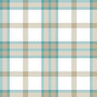Light Sea and Deep Putty Seamless Tartan Textile Design vector