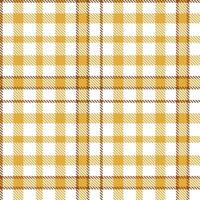 Rich White and Dusty Macaroni And Cheese Seamless Tartan Textile Design vector