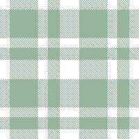 Light White Seamless Tartan with Muted Greenish Grey accents Textile Design vector