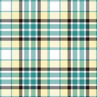 Deep White and Deep Dark Cyan Seamless Tartan Textile Design vector
