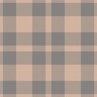 Deep Mushroom Seamless Tartan with Soft Medium Grey accents Textile Design vector