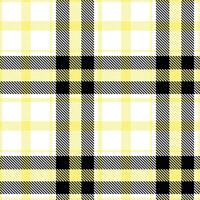 Soft Straw and Smoky White Seamless Tartan Textile Design vector