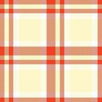 Light Orangish Red and Muted Pale Seamless Tartan Textile Design vector
