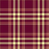 Soft Buff and Soft Burgundy Seamless Tartan Textile Design vector