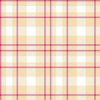 Modern Seamless Tartan in Deep Light Peach tones Textile Design vector