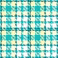 Rich Topaz and Soft Deep Aqua Seamless Tartan Textile Design vector
