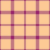 Soft Red Violet and Deep Light Peach Seamless Tartan Textile Design vector