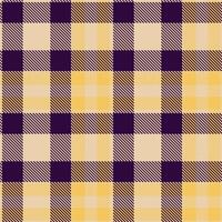 Soft Light Peach and Light Dark Violet Seamless Tartan Textile Design vector