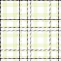 Dark White and Dark Eggshell Seamless Tartan Textile Design vector