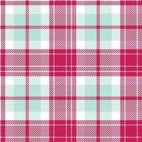 Bright White and Dusty Raspberry Seamless Tartan Textile Design vector