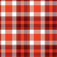 Warm Orangish Red Seamless Tartan with Vivid Reddy Brown accents Textile Design vector