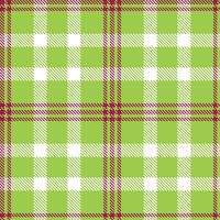 Modern Seamless Tartan in Soft Kiwi Green tones Textile Design vector
