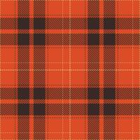 Modern Seamless Tartan in Deep Deep Orange tones Textile Design vector
