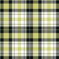 Modern Seamless Tartan in Muted Grey and green tones Textile Design vector