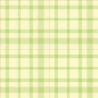 Pale Ecru and Bright Pistachio Seamless Tartan Textile Design vector