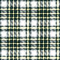 Muted Charcoal and Dusty Light Tan Seamless Tartan Textile Design vector