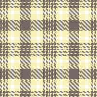 Bright Egg Shell and Deep Medium Grey Seamless Tartan Textile Design vector