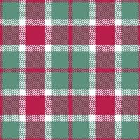 Cool Raspberry Seamless Tartan with Deep Grey Teal accents Textile Design vector