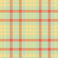 Modern Seamless Tartan in Deep Light Sage tones Textile Design vector