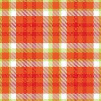 Modern Seamless Tartan in Soft Deep Orange tones Textile Design vector