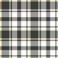 Muted White and Bright Charcoal Seamless Tartan Textile Design vector