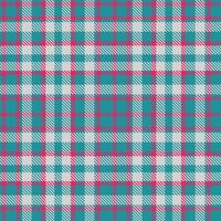 Deep Dark Cyan and Pastel Lipstick Seamless Tartan Textile Design vector