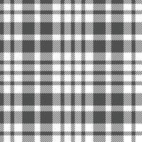 Modern Seamless Tartan in Dark Charcoal Grey tones Textile Design vector