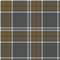 Cool Charcoal Grey and Iridescent White Seamless Tartan Textile Design vector