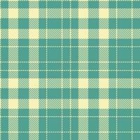 Deep Egg Shell Seamless Tartan with Pale Dull Teal accents Textile Design vector