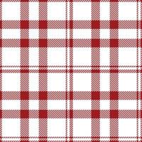 Modern Seamless Tartan in Dusty Deep Red tones Textile Design vector