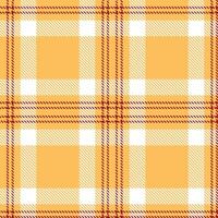 Vivid Butterscotch and Rich Deep Red Seamless Tartan Textile Design vector