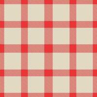Modern Deep Light Red Seamless Tartan Textile Design vector