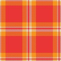 Soft Light Grey and Metallic Tangerine Seamless Tartan Textile Design vector
