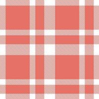 Dark White and Cool Dark Salmon Seamless Tartan Textile Design vector