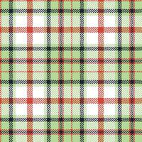 Deep Light Grey Green and Soft Pale Red Seamless Tartan Textile Design vector